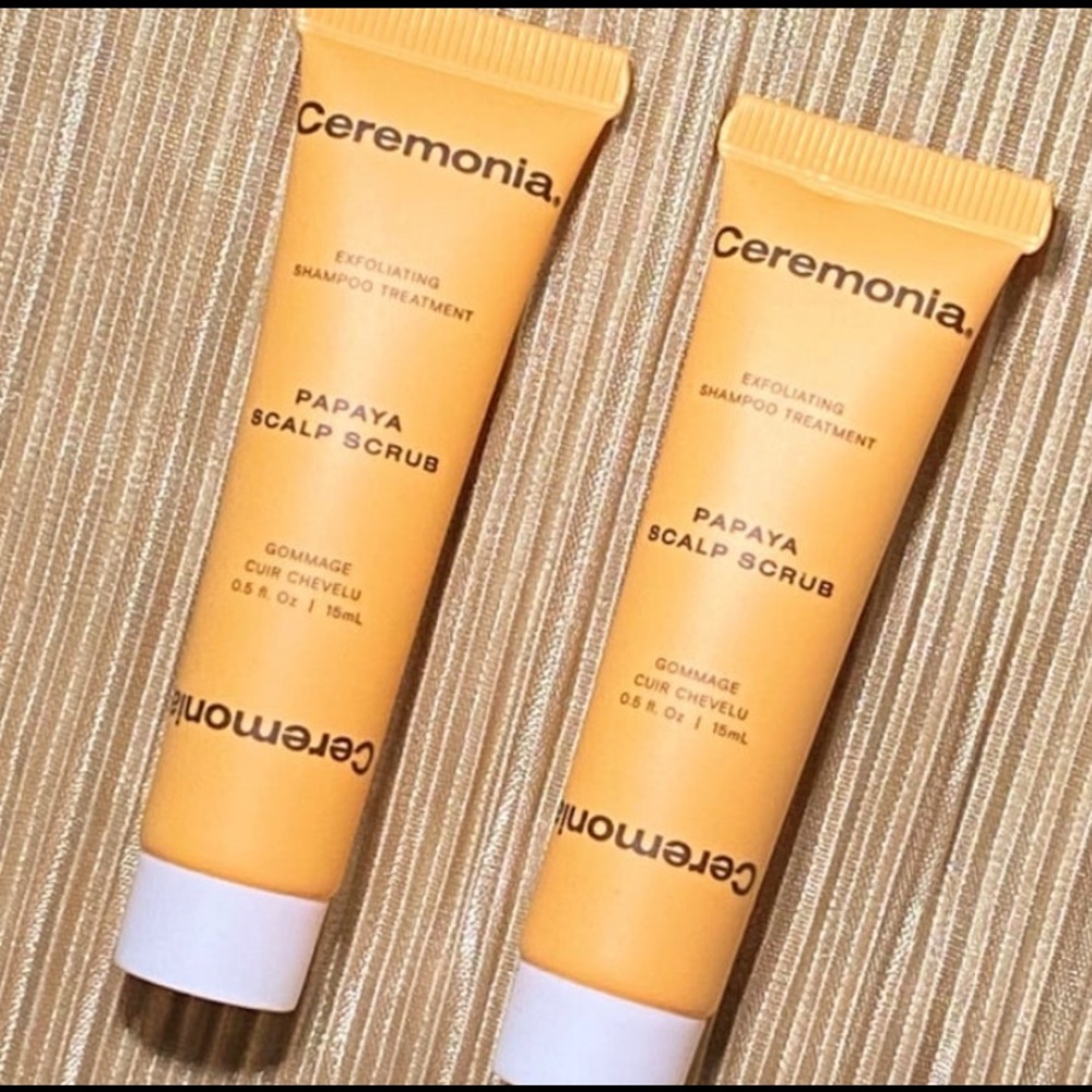 2 Ceremonia Papaya Scalp Scrub 15ml Travel Size